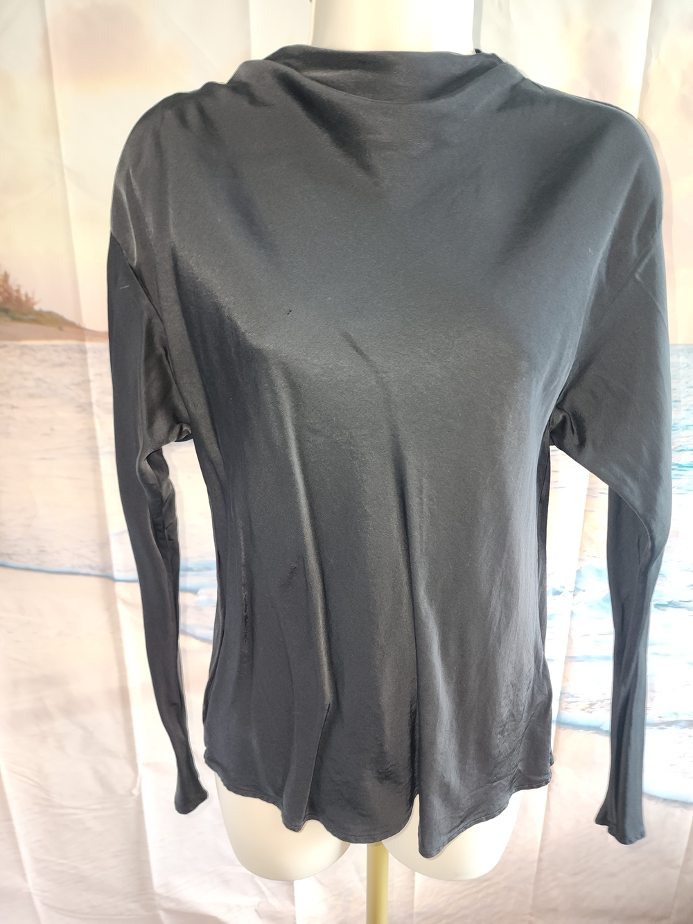 A.L.C. Womens Long-Sleeve Black Blouse - Picture 4 of 9